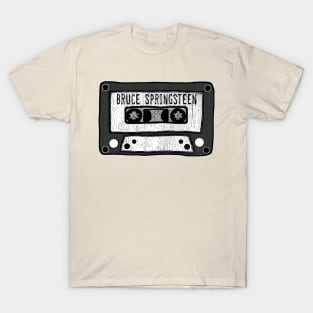 bruce springsteen cassette black and white T-Shirt